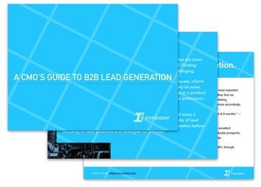 eBook by Ironpaper: A CMO's Guide To B2B Lead Generation