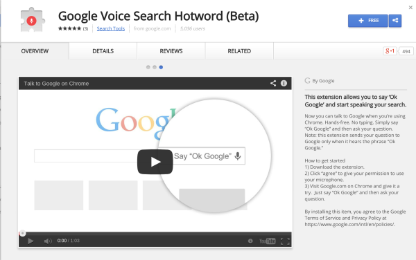 voice search on pc
